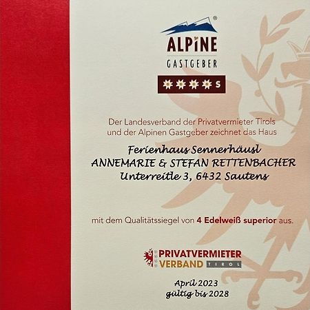 Ferienhaus Sennerhaeusl Sautens Kültér fotó